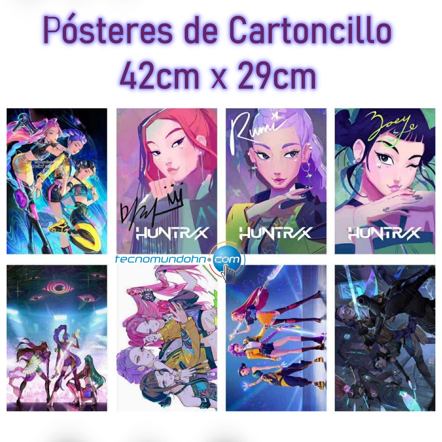 Póster De Cartoncillo Kpop Demon Hunters 42*29 Cm