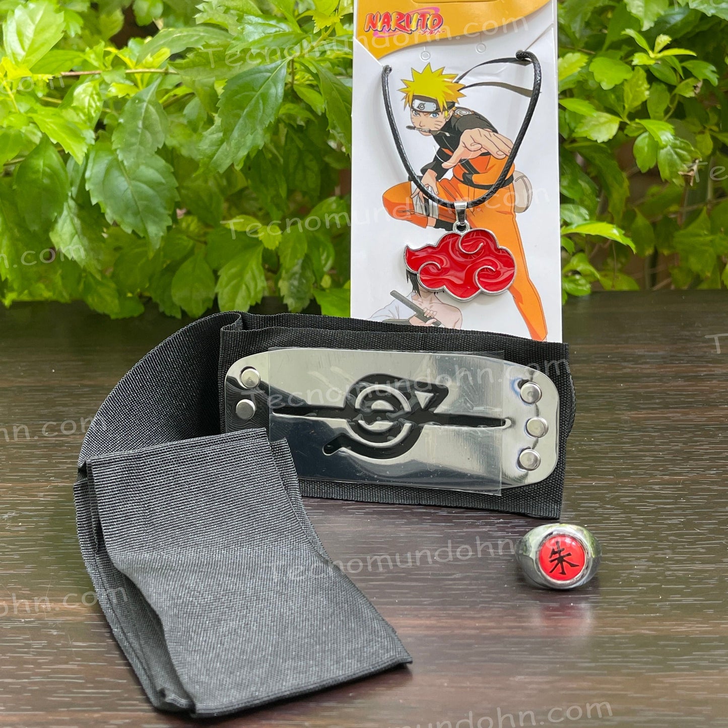 Set De Naruto: Protector De Frente, Anillo Y Collar | Naruto