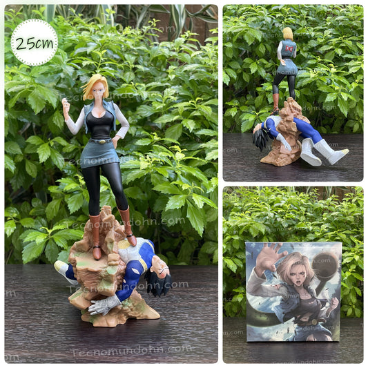 Figura Android 18 Vs. Vegeta | Dragon Ball 25cm