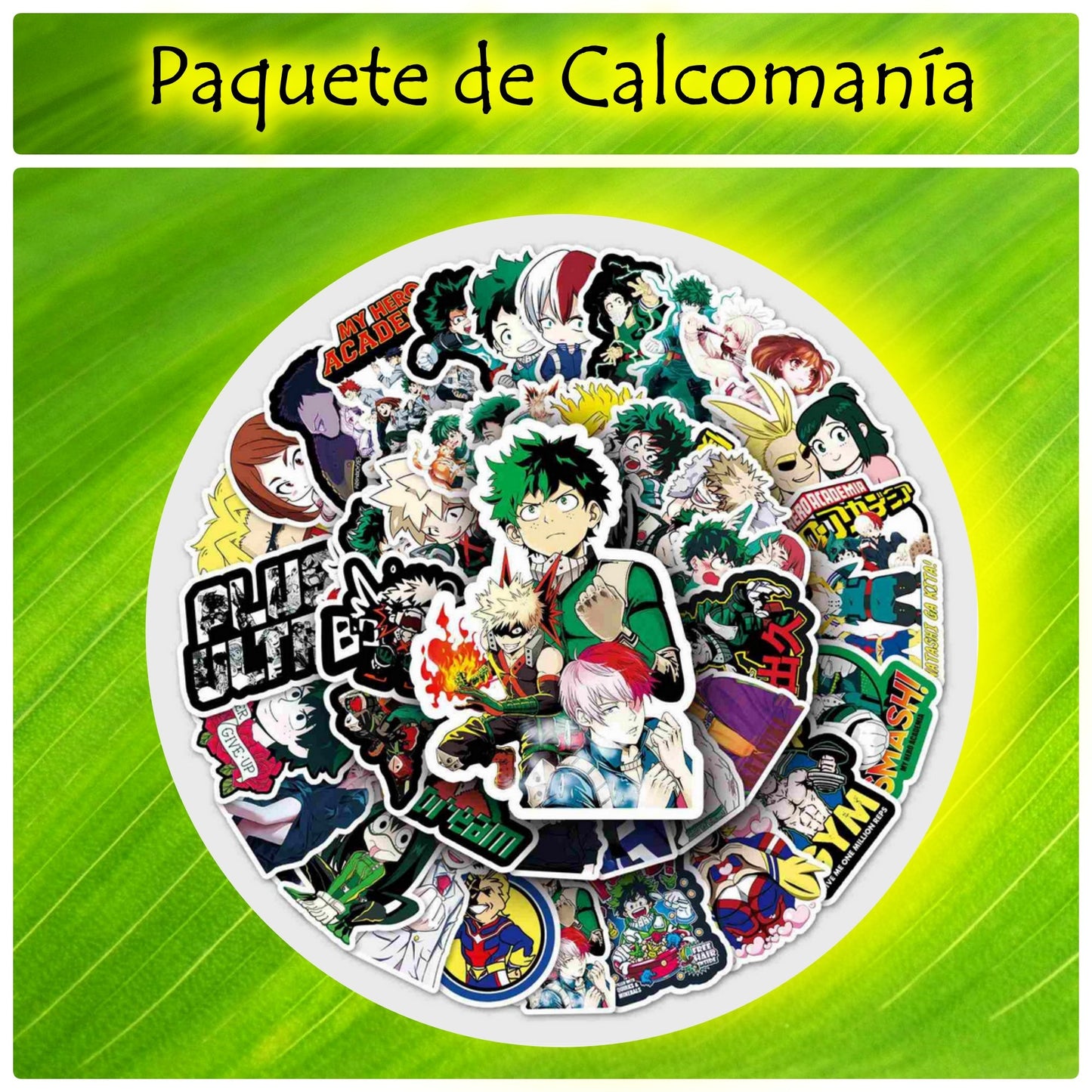 Paquete de 50 Calcomanías My Hero Academia
