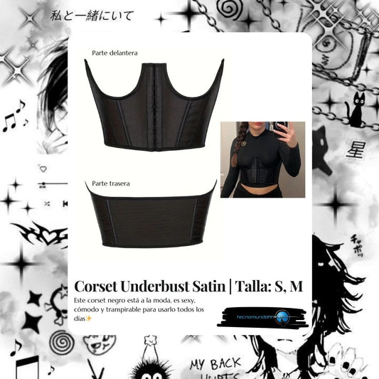 Corset Underbust negro - Tallas S, M