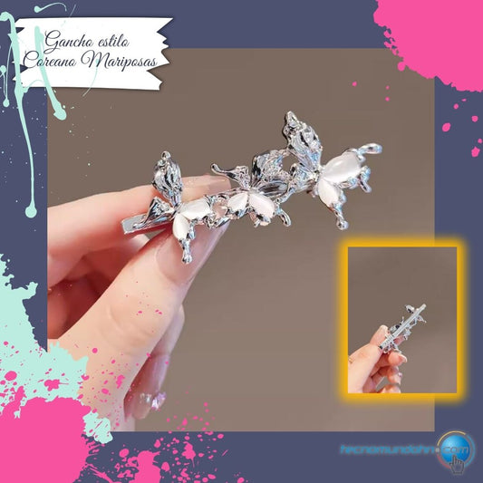Gancho de metal estilo Coreano Mariposas