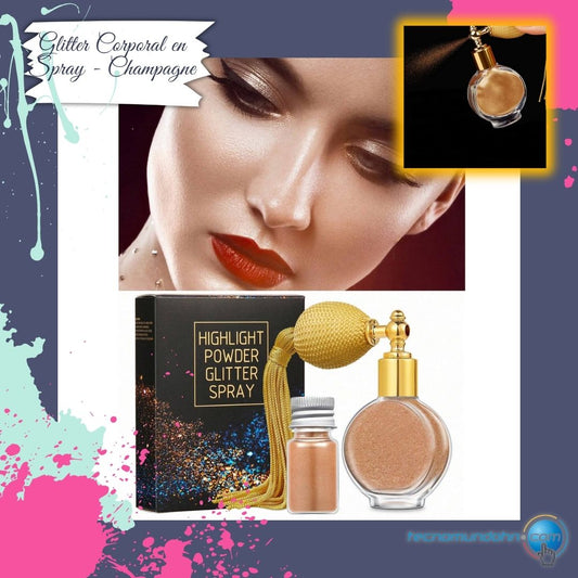 Glitter corporal en spray (color Champagne)
