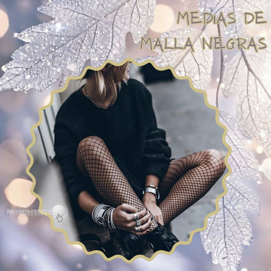 Medias malla negra