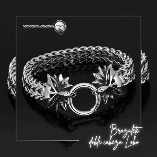 Brazalete doble cabeza Lobo