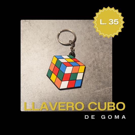 Llavero Cubo De Goma