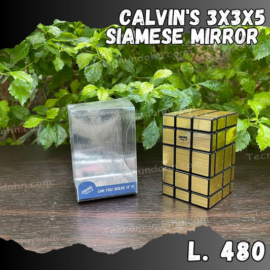 Calvin's Puzzle 3x3x5 Siamese Mirror Short Cube(84mm) golden