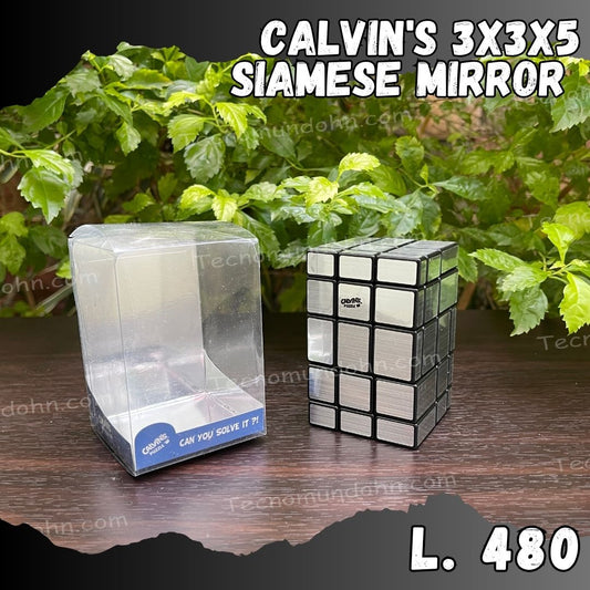 Calvin's Puzzle 3x3x5 Siamese Mirror Short Cube(84mm) silver