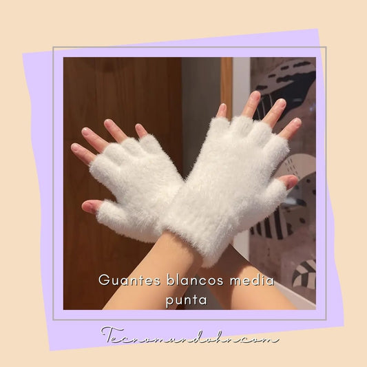 Guantes Blancos Media Punta