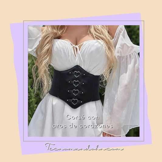 Corsé Con Aros De Corazones