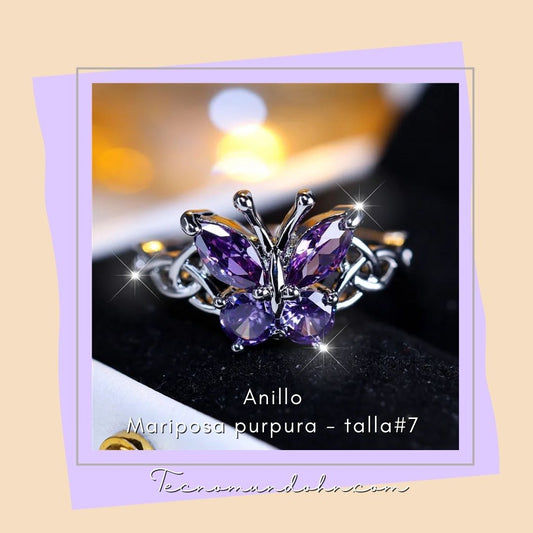 Anillo Mariposa Purpura
