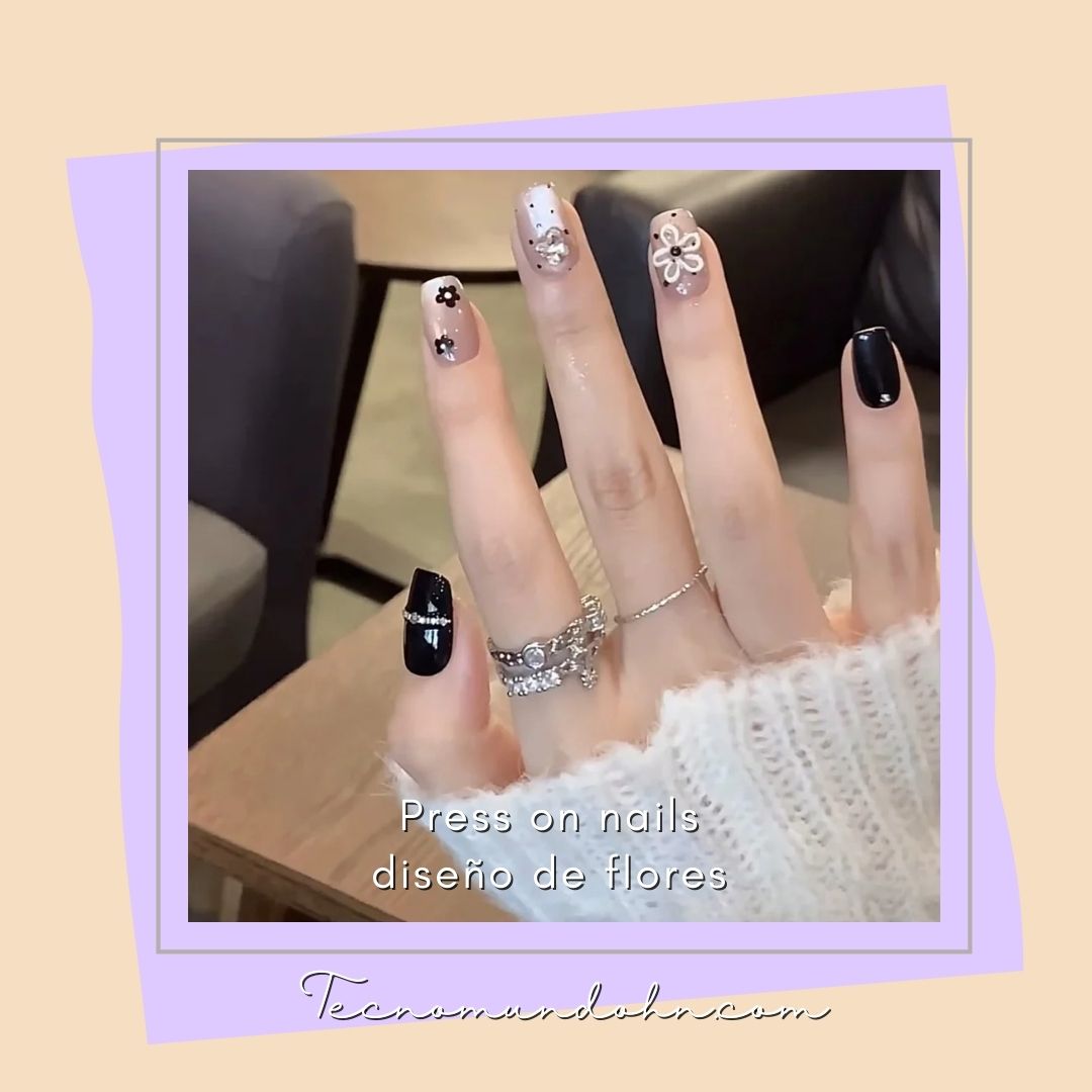 Press On Nails 
Diseño De Flores
