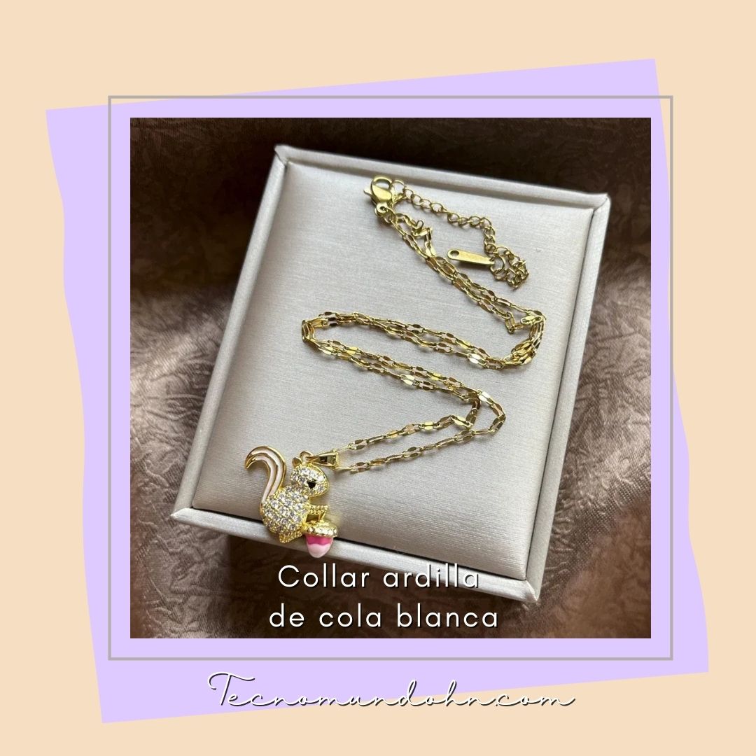 Collar Ardilla 
De Cola Blanca