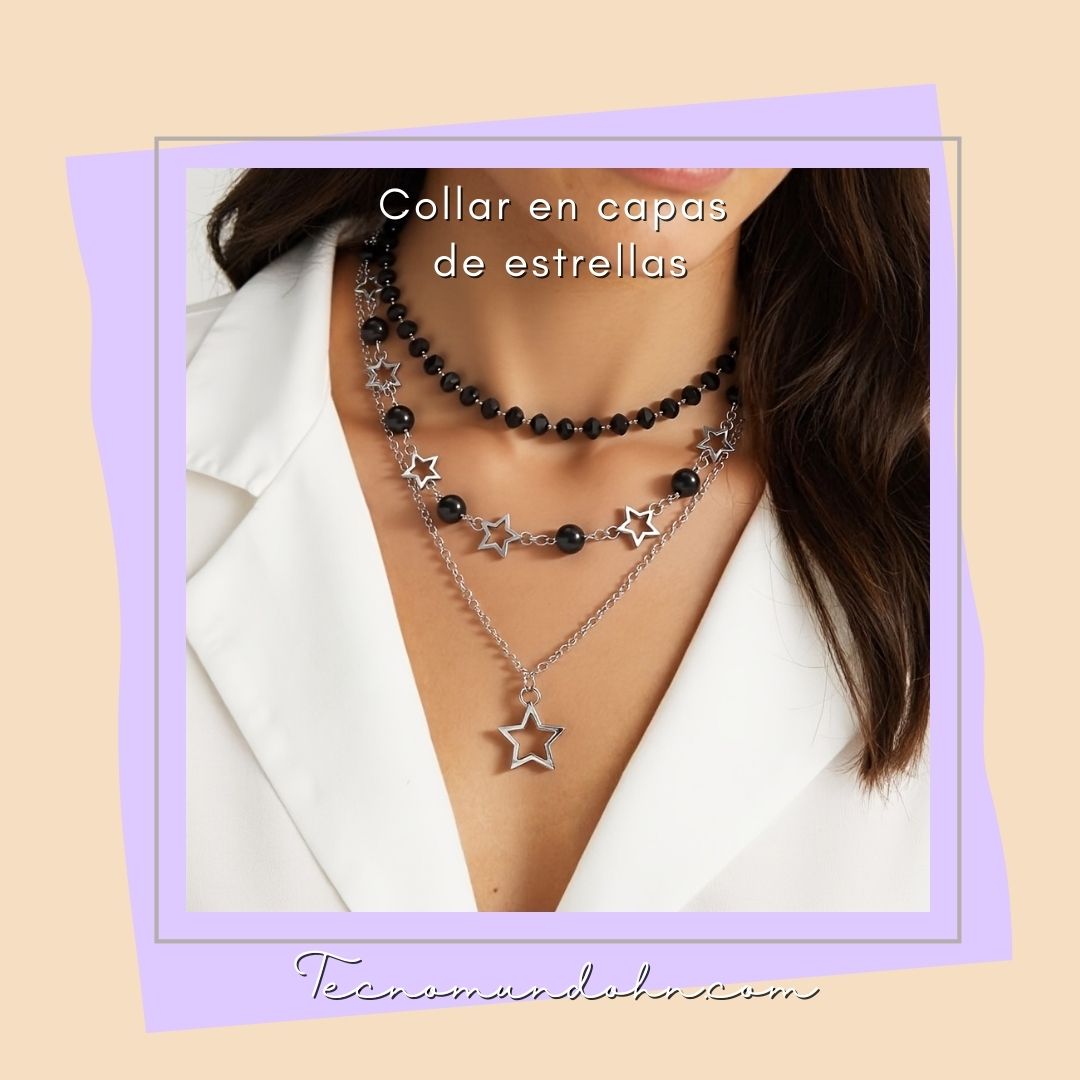 Collar En Capas  De Estrellas