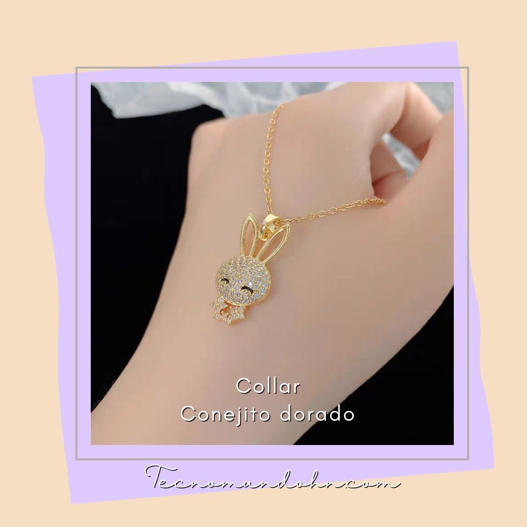 Collar Conejito Dorado