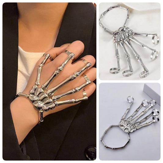 Brazalete de mano gotica calavera (A)