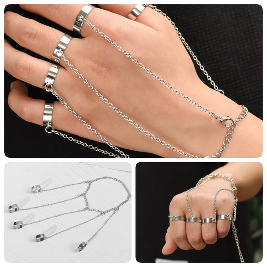 Anillos de cadena Punk A