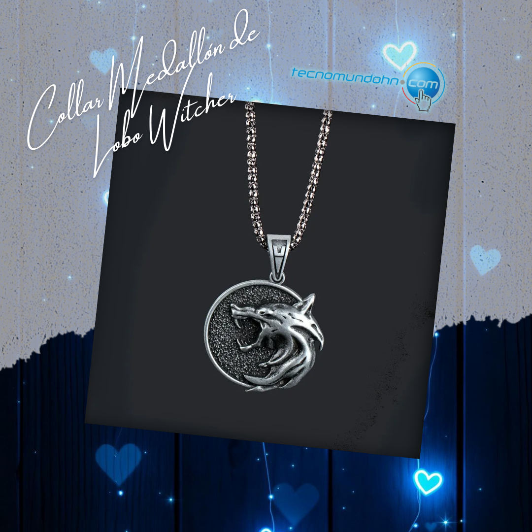 Collar Medallón De Lobo Witcher