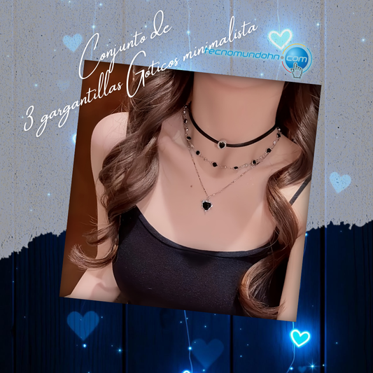 Conjunto De 3  Gargantillas Góticos Minimalista