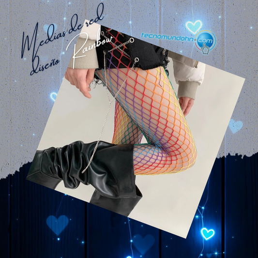 Medias De Red Diseño  Rainbow