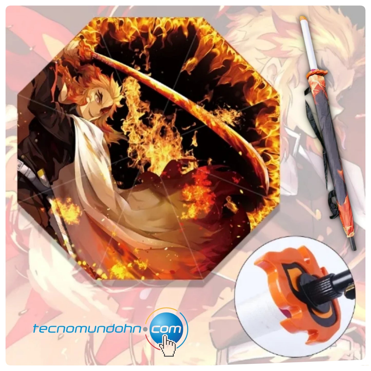 Paraguas Espada Rengoku De Demon Slayer