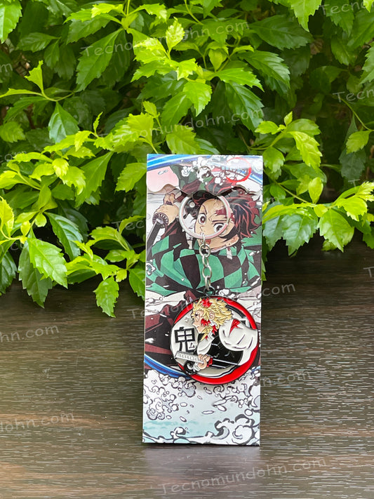 Llavero Giratorio  Rengoku Demon Slayer