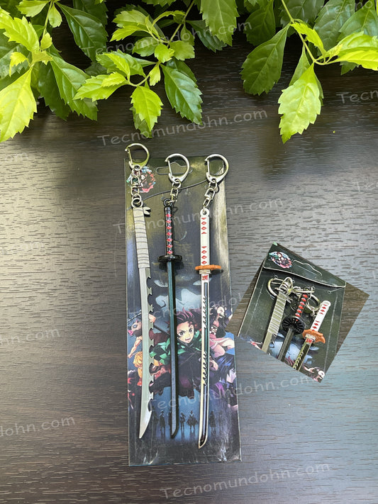 Set De 3 Llaveros De Demon Slayer (C)