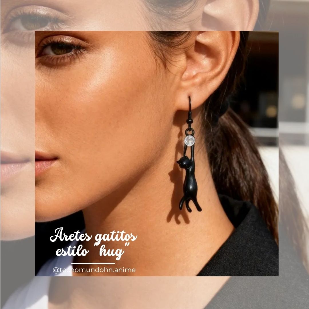 Aretes Gatitos Estilo"Hug"