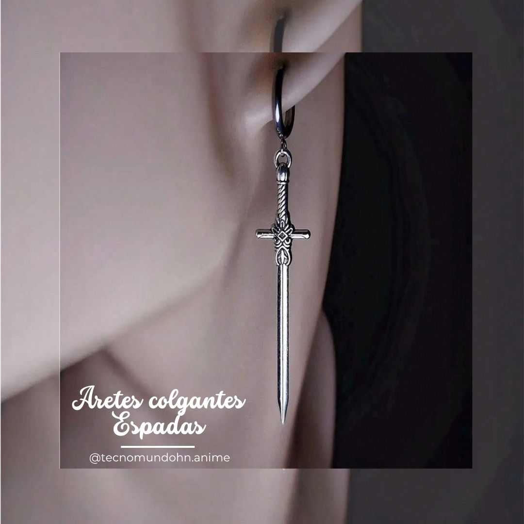 Aretes Colgantes Espadas