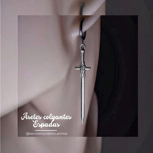 Aretes Colgantes Espadas