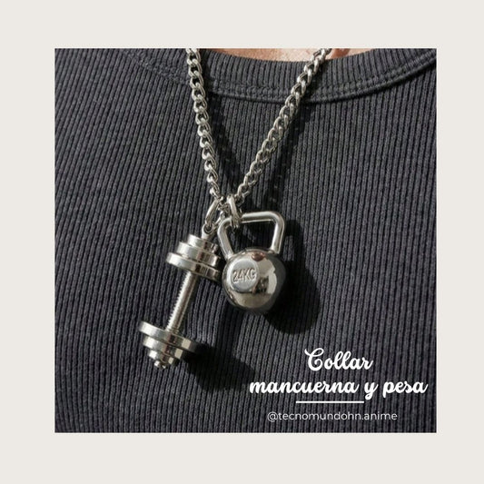 Collar Mancuerna Y Pesa