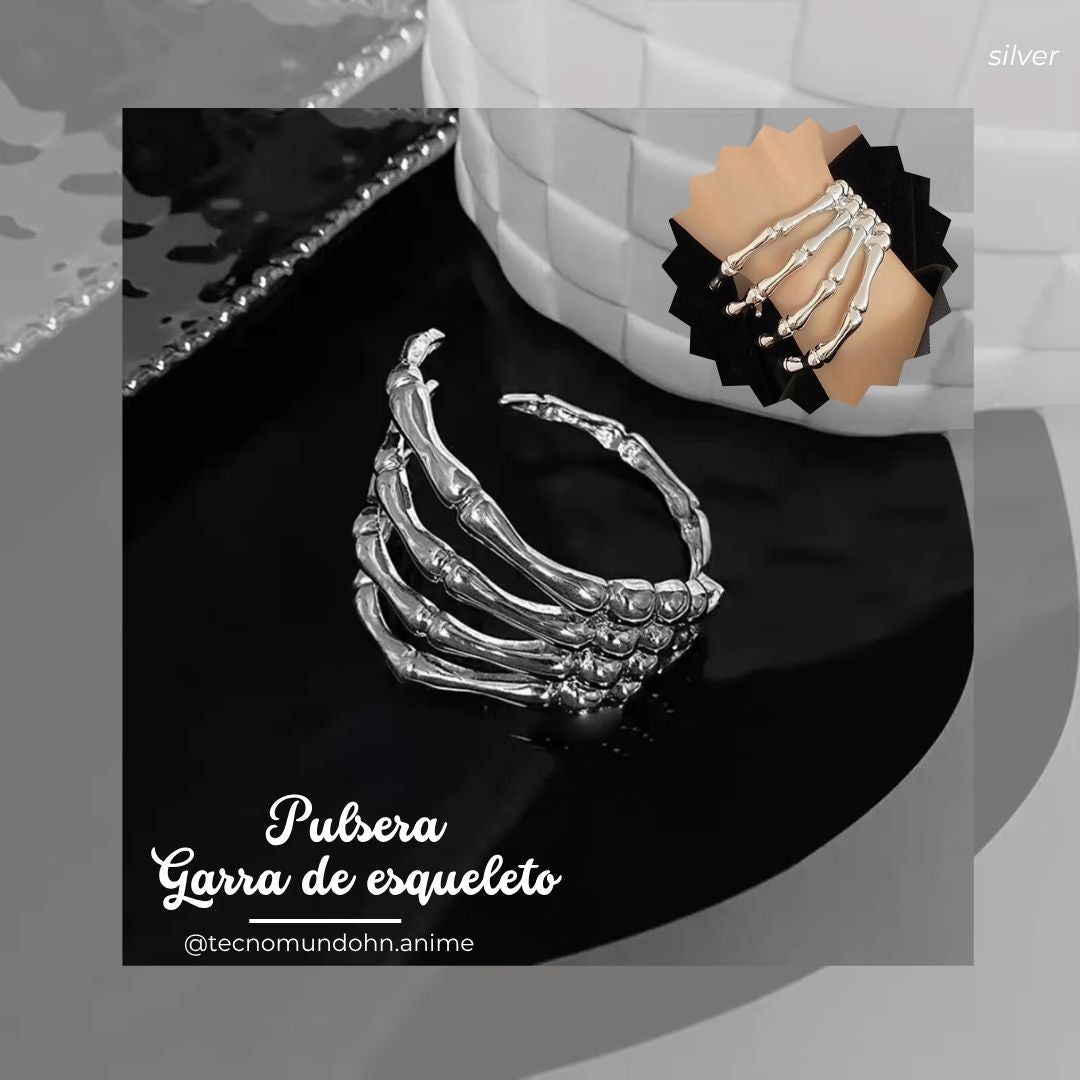 Pulsera Garra De Esqueleto Silver