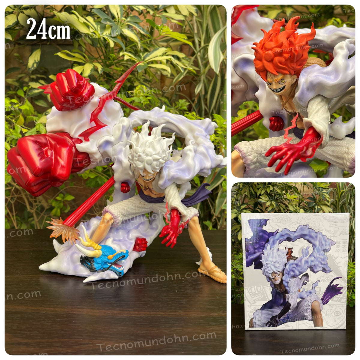 Figura Luffy Gear 5 (Cabezas Intercambiables) 24Cm | One Piece