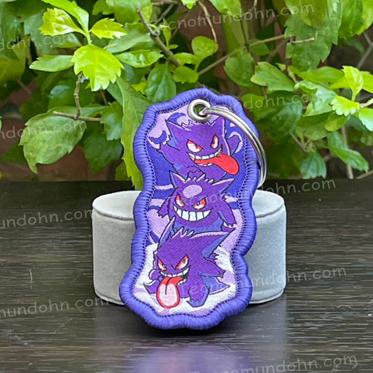 Llavero Bordado Tipo Jet Tag Gengar | Pokémon