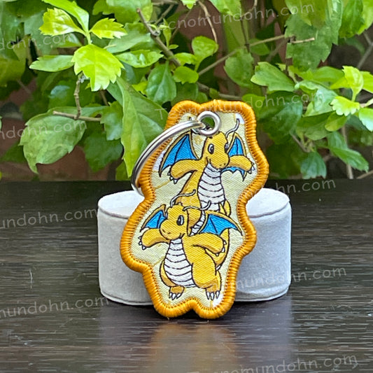 Llavero Bordado Tipo Jet Tag Dragonite | Pokémon