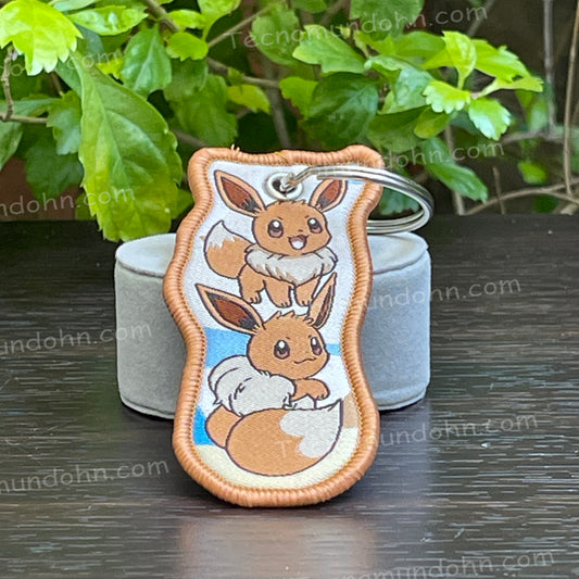 Llavero Bordado Tipo Jet Tag Eevee | Pokémon