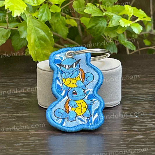 Llavero Bordado Tipo Jet Tag Squirtle | Pokémon