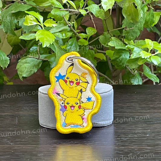 Llavero Bordado Tipo Jet Tag Pikachu | Pokémon