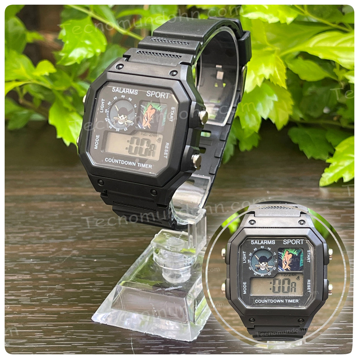 Reloj Digital Deportivo Cuadrado Zoro| One Piece