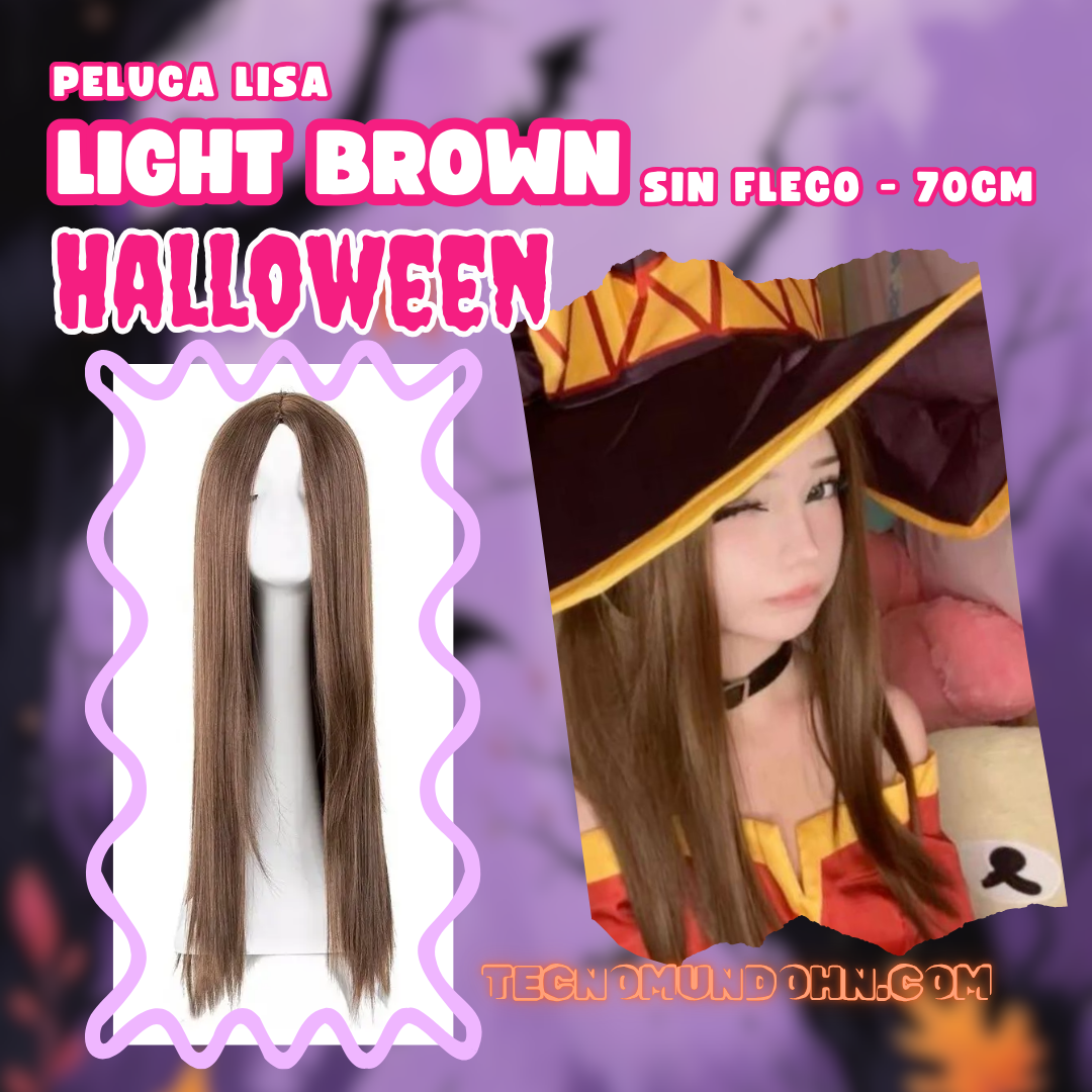 Peluca Lisa Light Brown Sin Fleco 70Cm