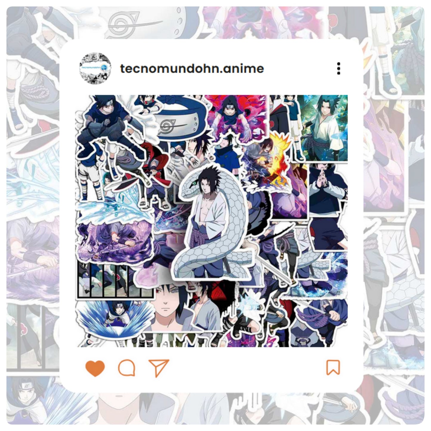 Paquete Calcomanías Uchiha Sasuke | Naruto