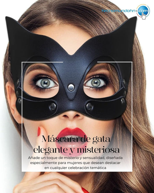 Mascara de gata  elegante y misteriosa