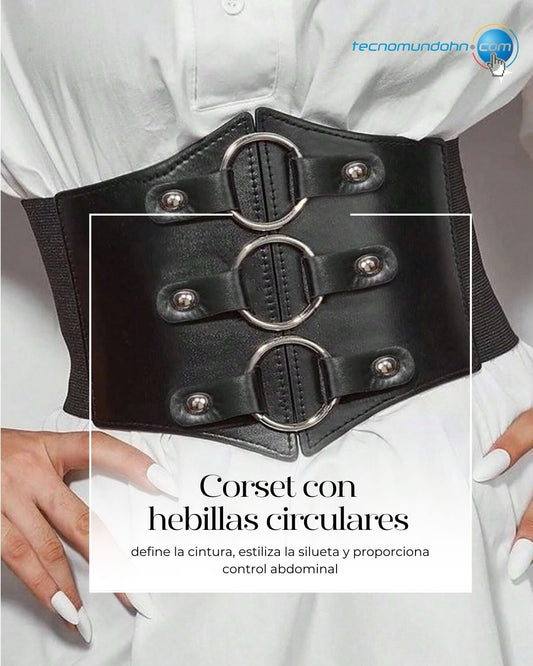 Corset con hebillas circulares