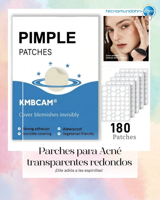 Parches para acne transparentes redondos