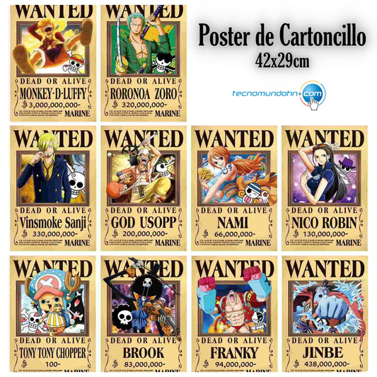 Poster De Cartoncillo Wanted (A) | One Piece