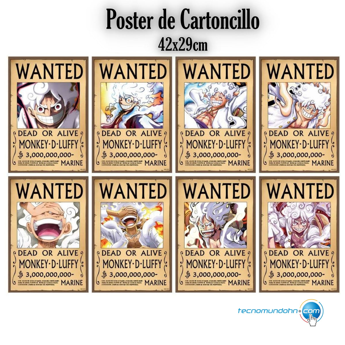 Poster De Cartoncillo Luffy Gear 5 | One Piece