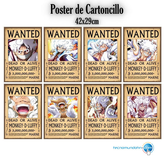 Poster De Cartoncillo Luffy Gear 5 | One Piece