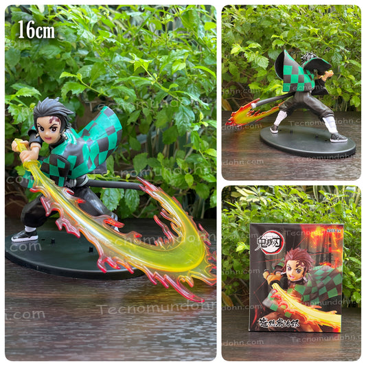 Figura Tanjiro Efecto Danza Del Dios Del Fuego 16Cm | Demon Slayer