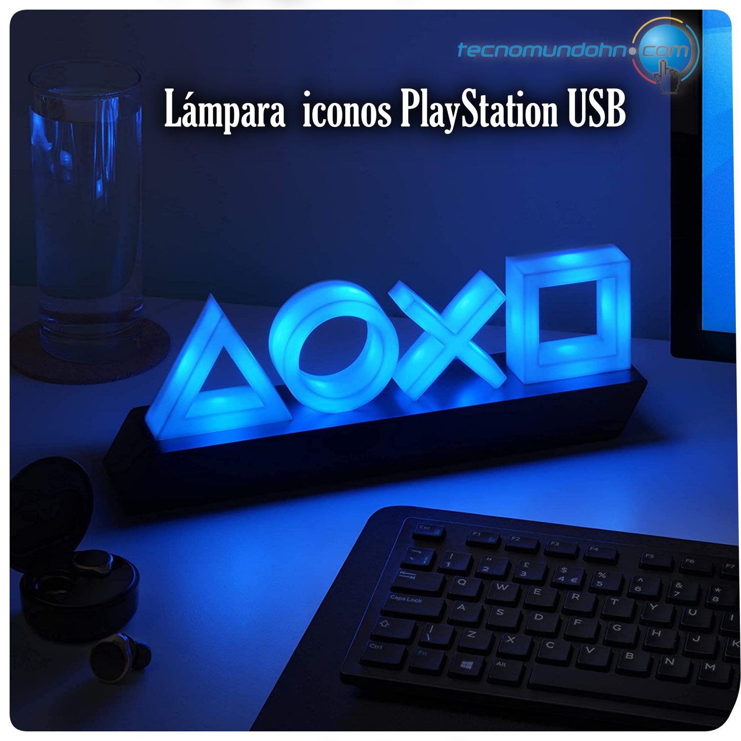 Lámpara Led Iconos Playstation  Usb