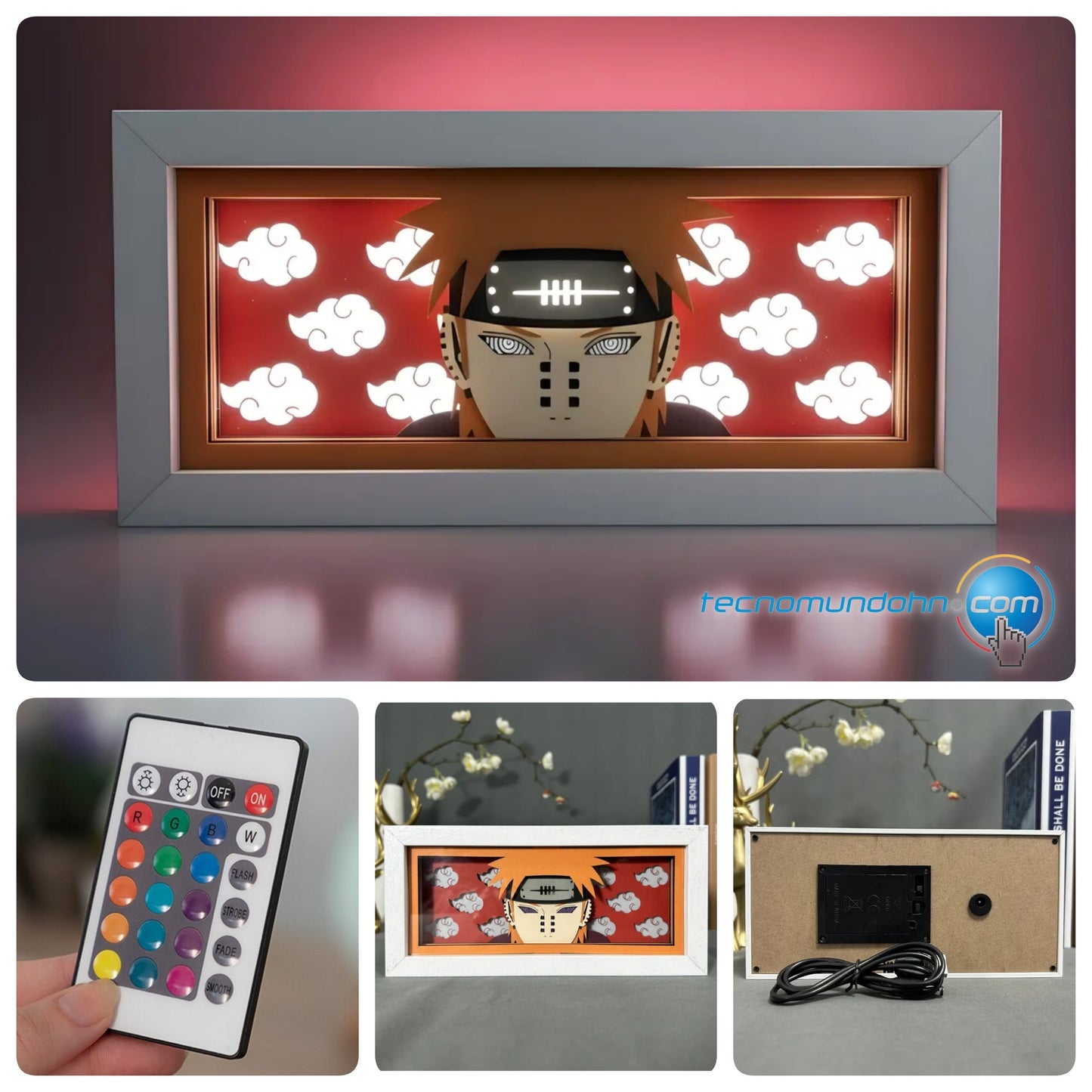 Lámpara Led Tipo Lightbox Pain + Control Remoto| Naruto